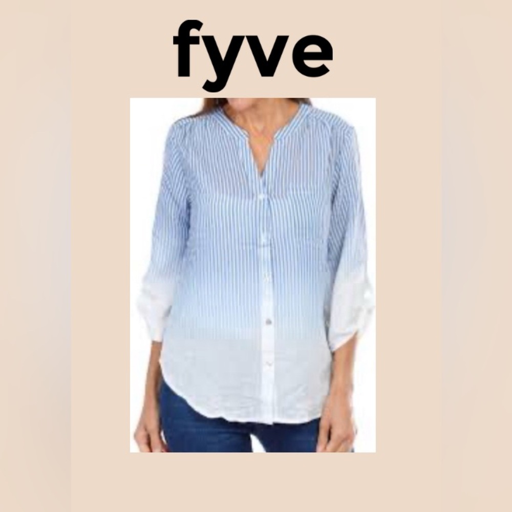 fyve Women’s 3/4 Sleeve Button Down Top Size Small